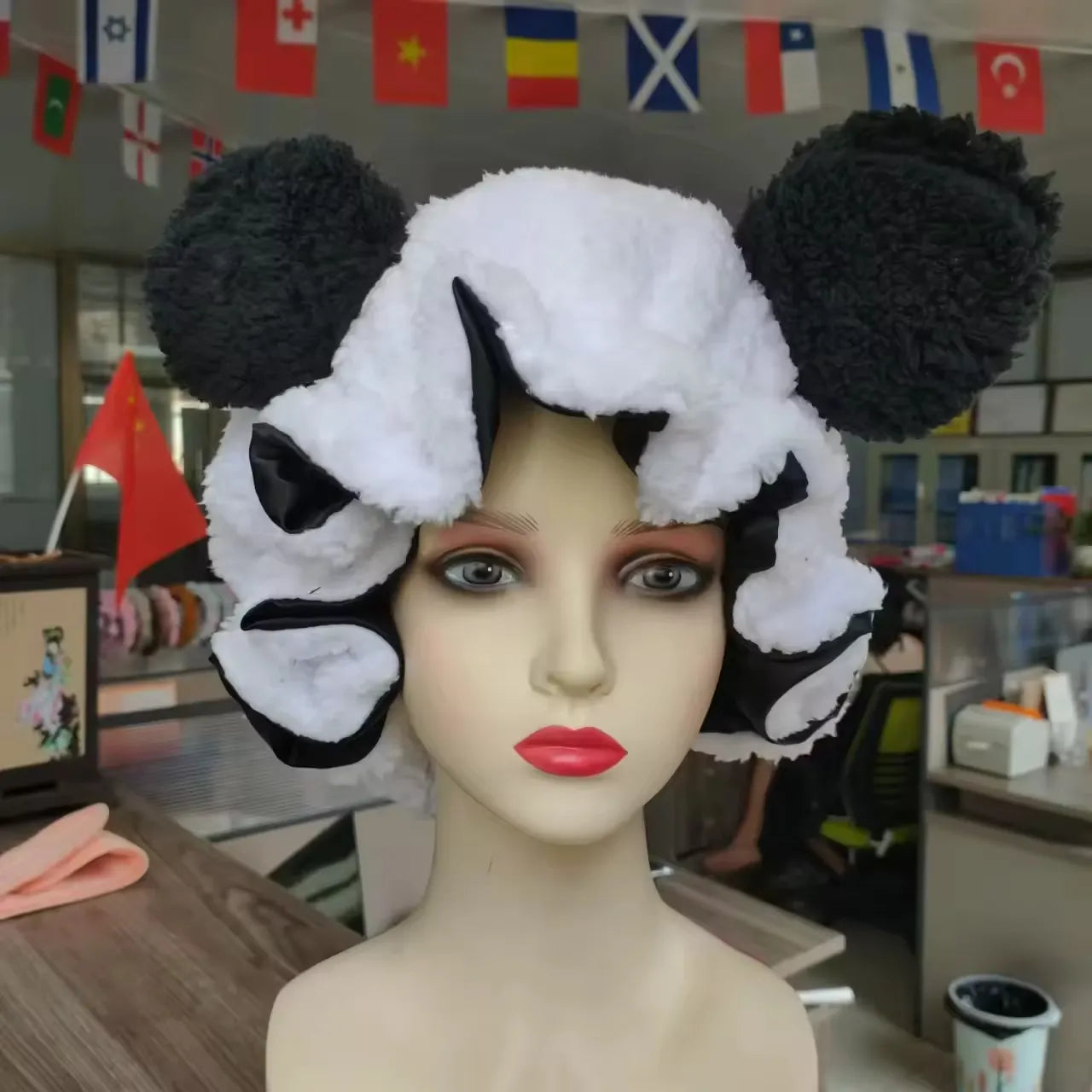 Satin Fur Kitty Bonnet