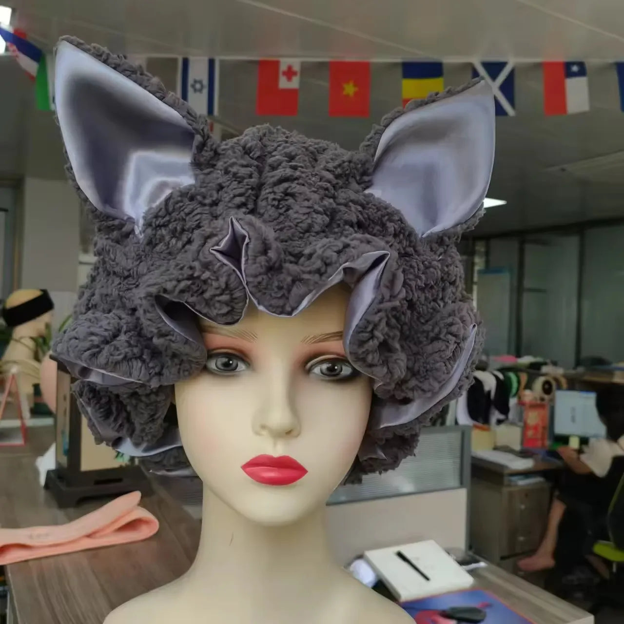 Satin Fur Kitty Bonnet