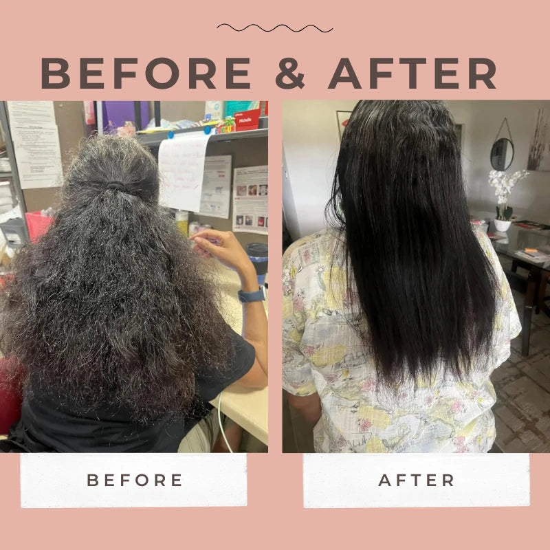 Mini straightener results on curly, wavy, and thick hair